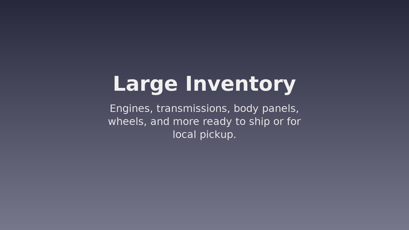 Warehouse racks with organized auto parts